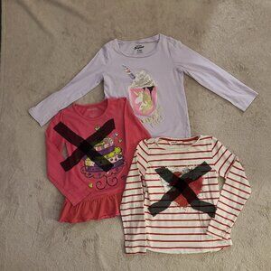 2-shirt lot Girl's longsleeve tops  Size 6-8  (Cherokee H&M SOLD)